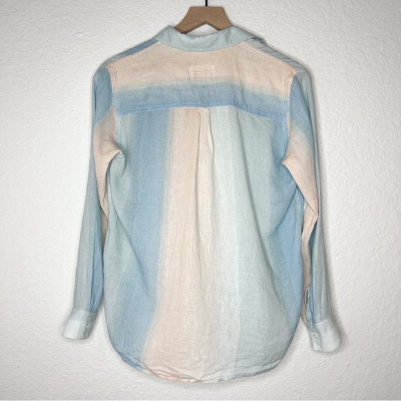 Rails Charli Sunset Gradient Button Down Shirt Linen Blend Long Sleeve size XS - Picture 4 of 8